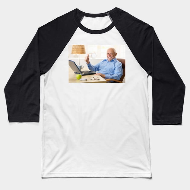 Hide the Pain Harold Baseball T-Shirt by FlashmanBiscuit